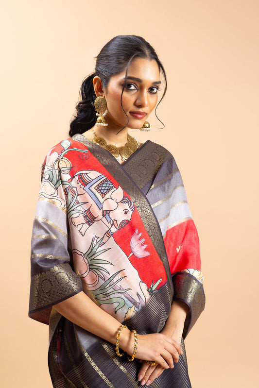 Raj Gaj Jacquard Silk Saree - Yuvani