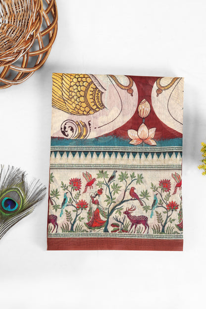 Raj-Hans Chanderi Saree - Yuvani