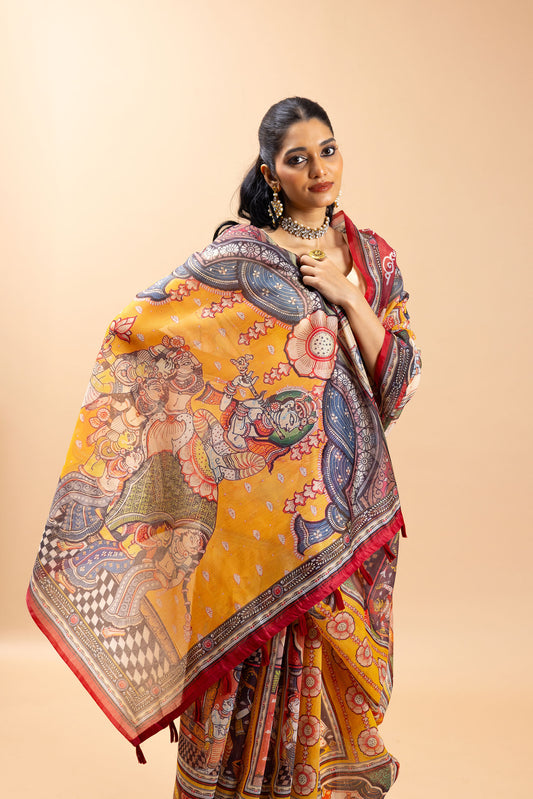 Rang Gajraj Chanderi Saree - Yuvani