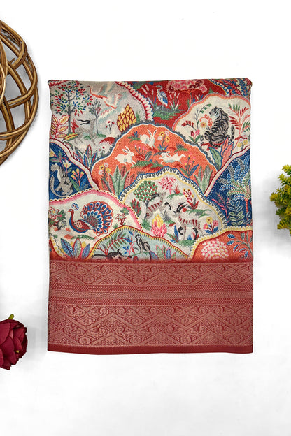 Rangrez Banarasi Printed Saree - Yuvani