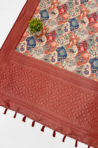 Rangrez Banarasi Printed Saree - Yuvani