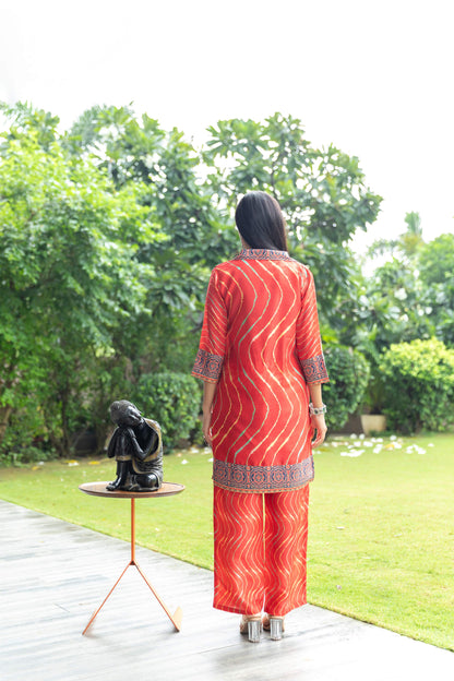 Red Fusion Coord Set - Yuvani