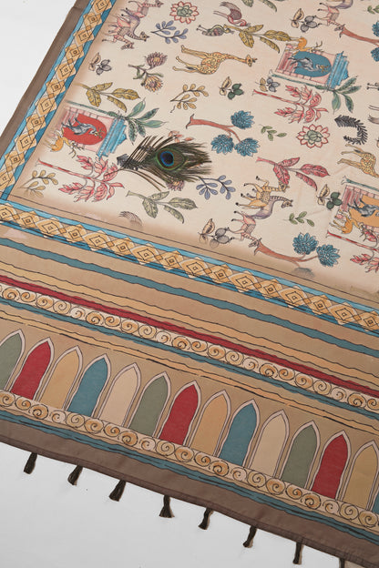 Shantivan Handloom Cotton Silk Saree - Yuvani