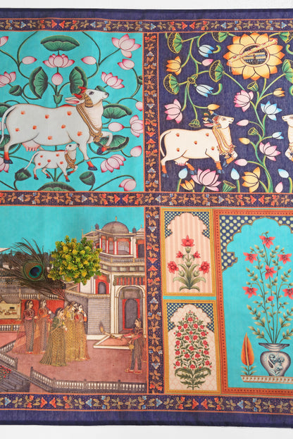 Shringar Pichwai Chanderi Saree - Yuvani