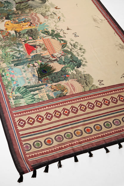 Shyam-Sundar Bagh Chanderi Saree - Yuvani