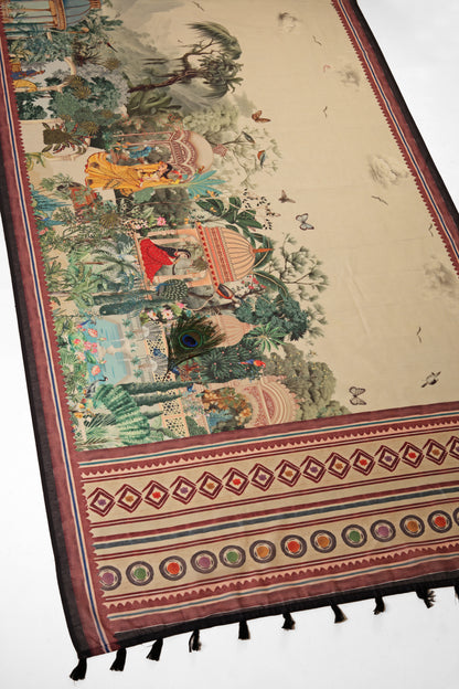 Shyam-Sundar Bagh Chanderi Saree - Yuvani