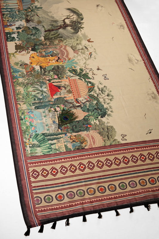 Shyam-Sundar Bagh Chanderi Saree - Yuvani