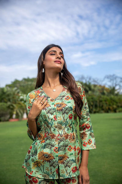 Soaring Sunflower Co-ord Set - Yuvani