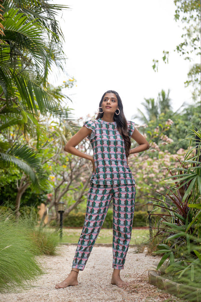Square Stones Printed Co-ord Set - Yuvani
