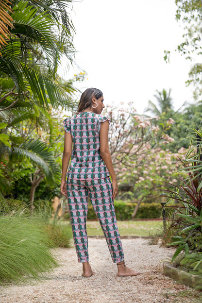 Square Stones Printed Co-ord Set - Yuvani