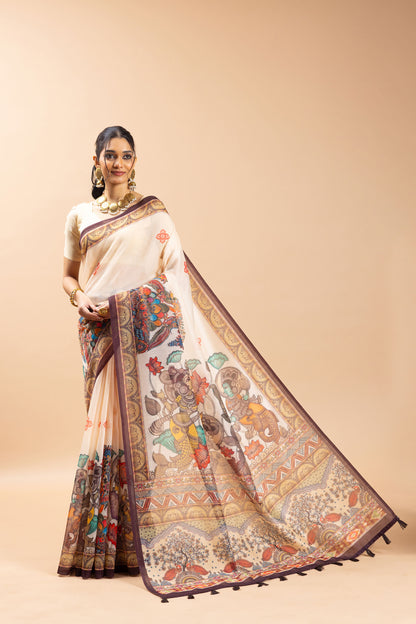 Surangana Chanderi Cotton Saree - Yuvani