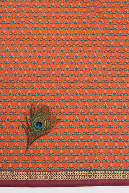 Surya Kesari Chanderi Saree - Yuvani