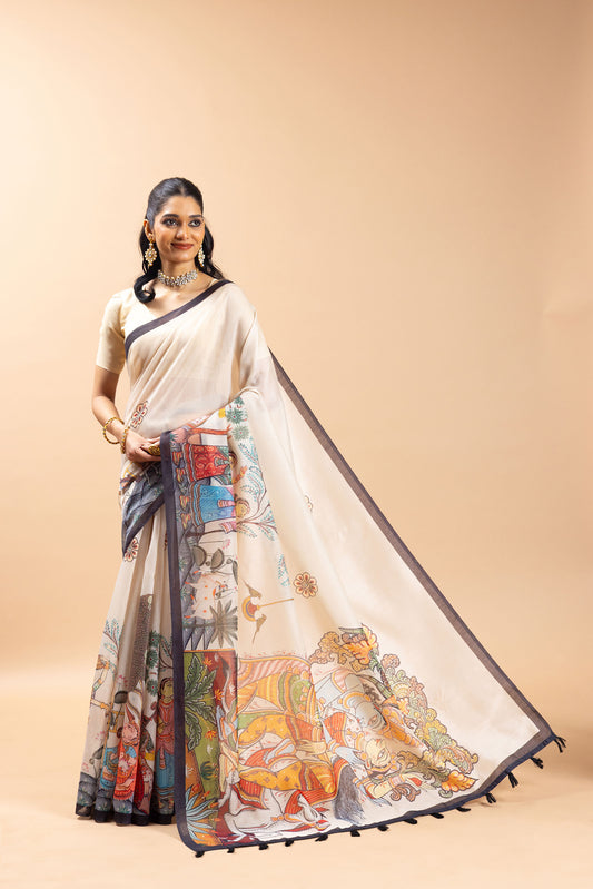 Vrindavan Vaas Chanderi Saree