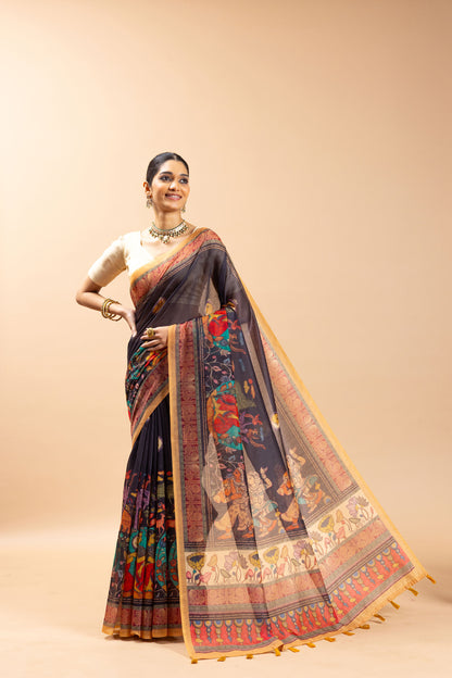 Nishaa Rang Chanderi Saree