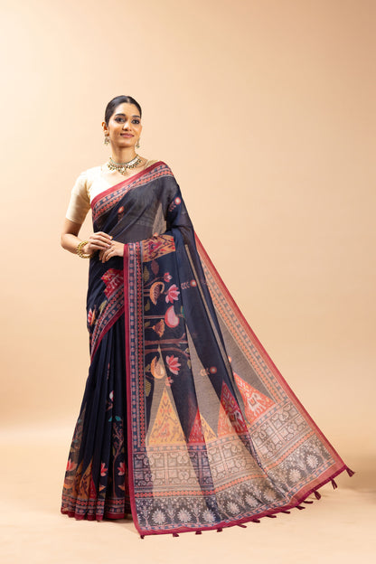 Kona Chanderi Cotton Saree