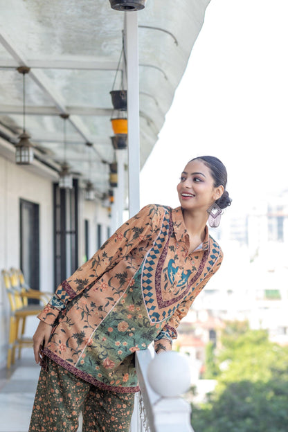 Earthy Meadow Printed Coord Set - Yuvani