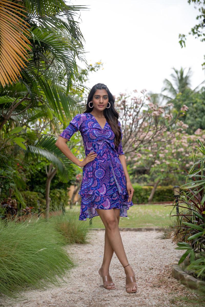 Neon Nova Short Purple Dress