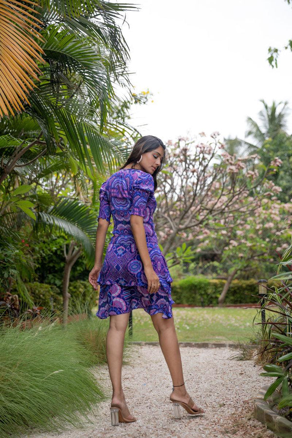 Neon Nova Short Purple Dress - Yuvani