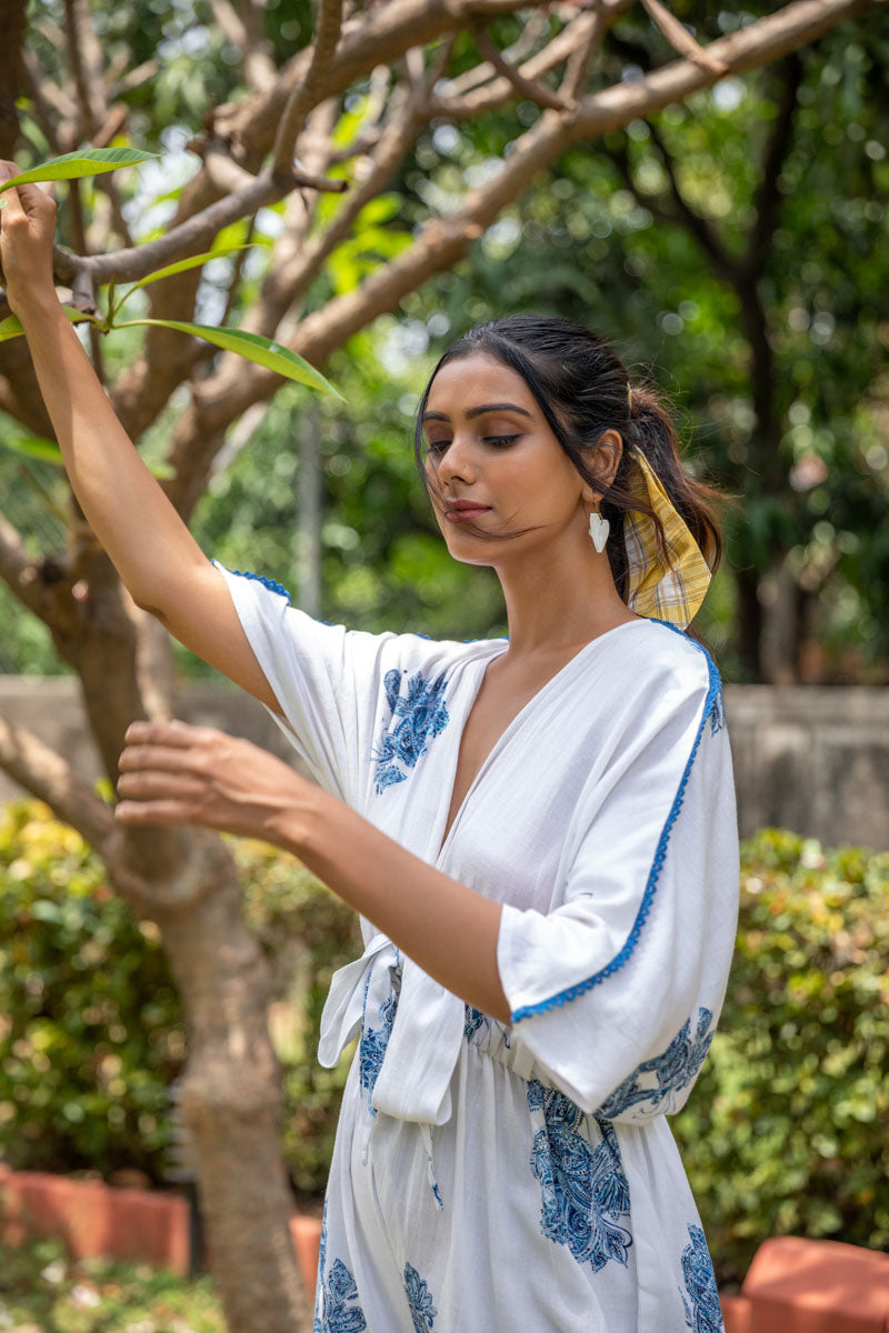 Breezy Bunch White Jumpsuit - Yuvani