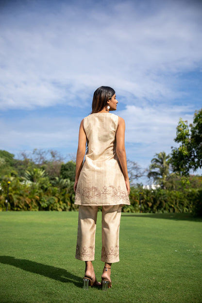 Vintage Vines Sleaveless Set - Yuvani