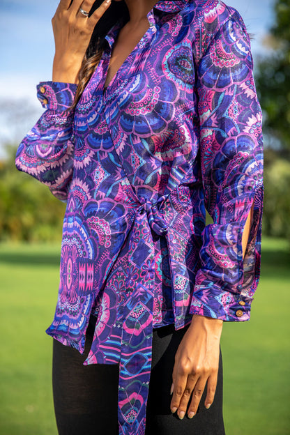 Neon Nova Tie-up Shirt - Yuvani