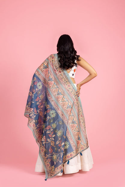 Neelika Chanderi Dupatta