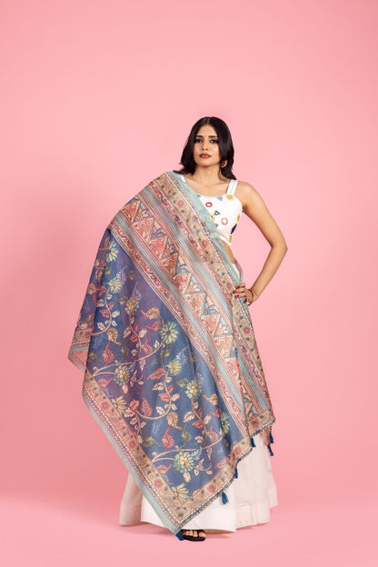 Neelika Chanderi Dupatta