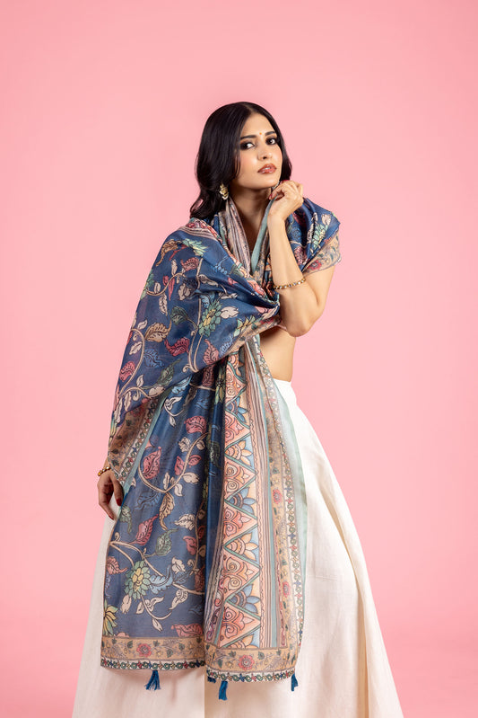 Neelika Chanderi Dupatta