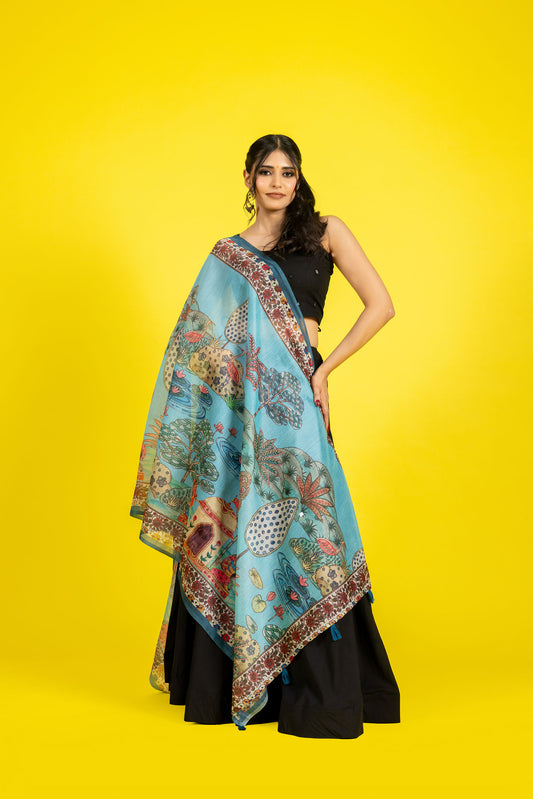 Neelima Chanderi Dupatta