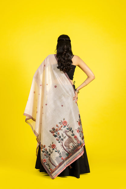 Kasturi Chanderi Dupatta
