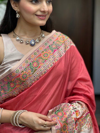 Vasantini Meenakari Jacquard Woven Saree - Yuvani