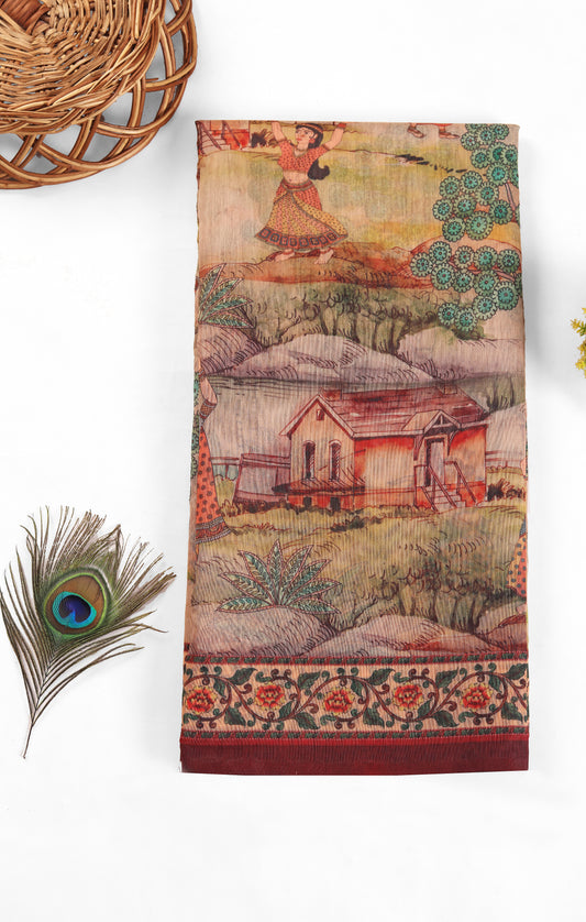 Vraj Gaatha Chanderi Saree - Yuvani