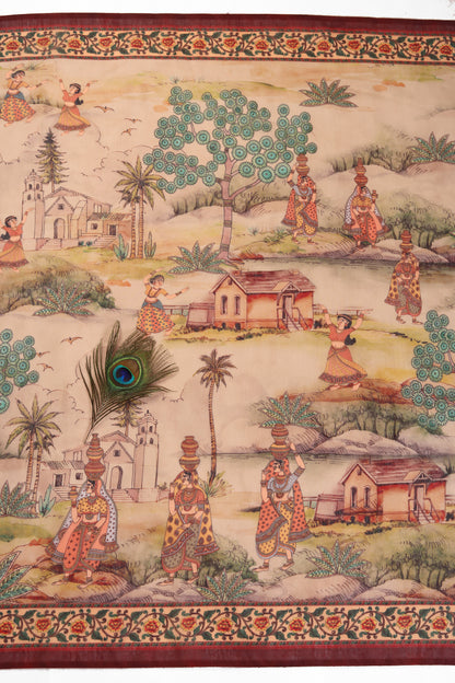 Vraj Gaatha Chanderi Saree - Yuvani