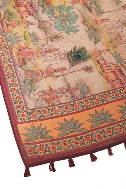 Vraj Gaatha Chanderi Saree - Yuvani