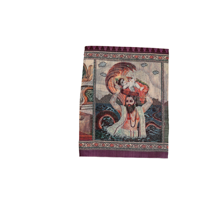 Vrindavan Leela Purple Printed Saree - Yuvani