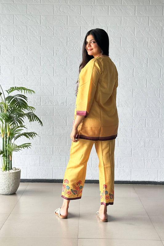 Yellow Peacock Coord Set - Yuvani