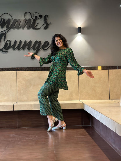 Green Glow Co-ord Set - Yuvani