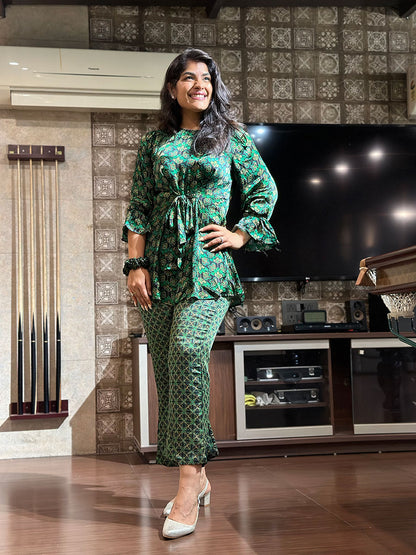 Green Glow Co-ord Set - Yuvani