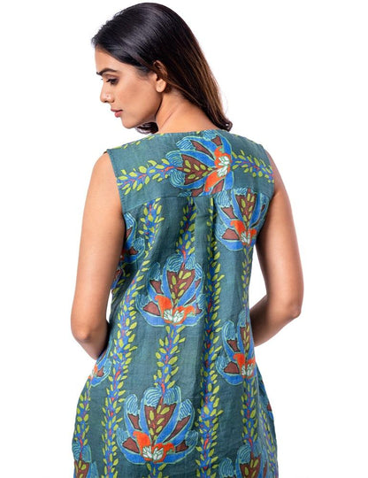 Absolutely Appealing Linen Dress - Yuvani