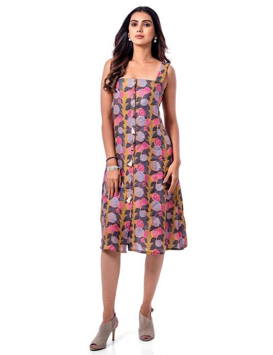 Aloha A'mor Linen Party Dress - Yuvani