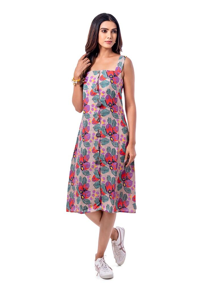 Bug-me-Not Party Linen Dress | Yuvani