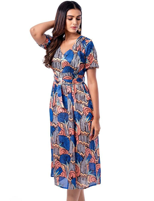 Calm & Composed Belt Dress - Yuvani