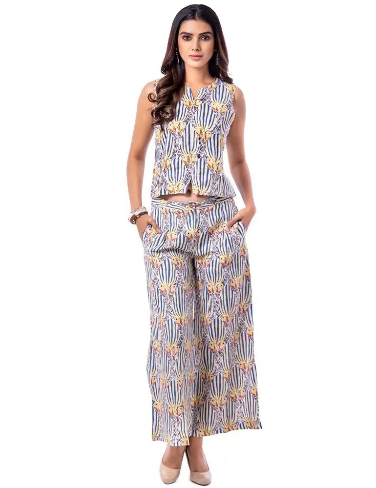 Eerily Ecstatic Linen Co-ord Set - Yuvani