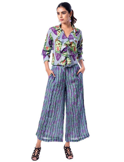 Geometrically Floral Pants - Yuvani