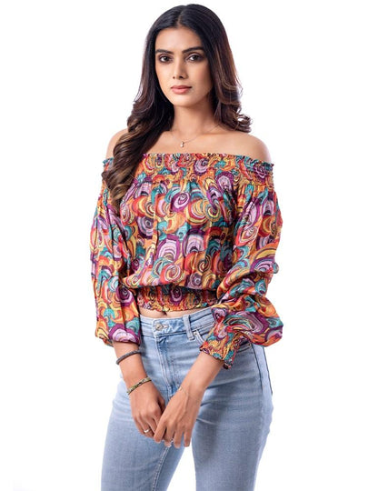 Swirls of Love Smocking Top - Yuvani