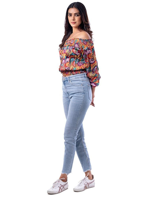 Swirls of Love Smocking Top - Yuvani