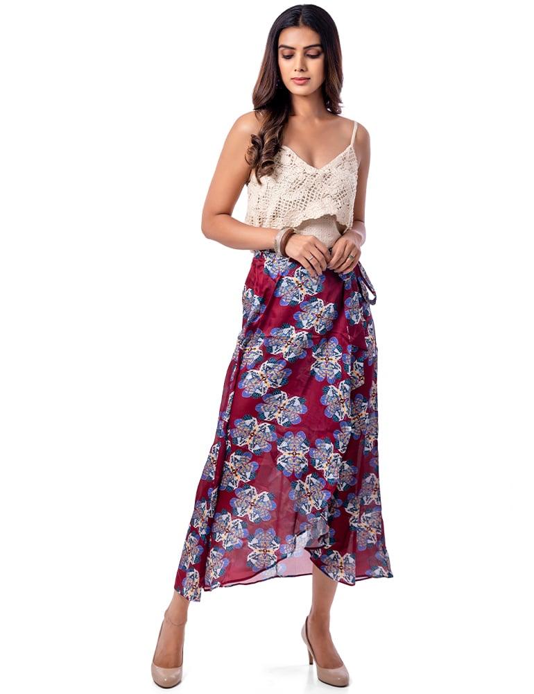 The Patch Batch Satin Skirt - Yuvani
